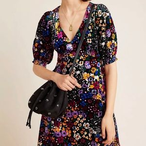 NWOT Anthropologie Francie Velvet Mini Dress 6